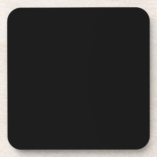 Jet Black Design - customise with text, photo, pic Coaster (Front)