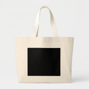 Jet Black Design - customise with text, photo, pic Large Tote Bag