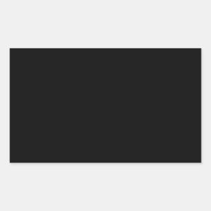 Jet Black Design - customise with text, photo, pic Rectangular Sticker