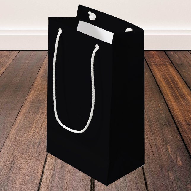 Jet Black Solid Color Small Gift Bag (Creator Uploaded)