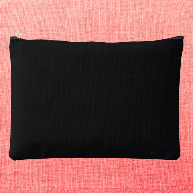 Jet Black Solid Colour Accessory Pouch (Creator Uploaded)