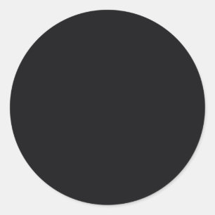 Jet Black Solid Colour Classic Round Sticker