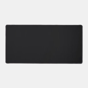 Jet Black Solid Colour Desk Mat