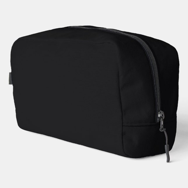 Jet Black Solid Colour Dopp Kit (Right Corner)