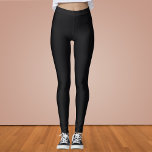 Jet Black Solid Colour Leggings<br><div class="desc">Jet Black Solid Colour</div>