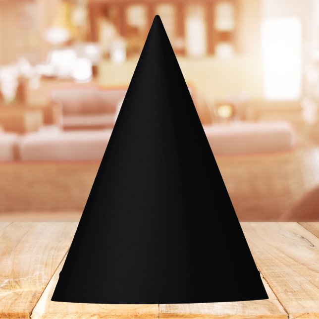 Jet Black Solid Colour Party Hat (Creator Uploaded)