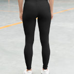 Jet Black Solid Colour Simple Minimalist Leggings<br><div class="desc">Generic solid black leggings for women. Plain jet black colour with black lining for a simple,  minimalist look.</div>