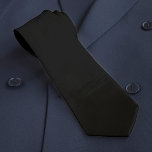 Jet Black Solid Colour Simple Minimalist Tie<br><div class="desc">Generic solid black neck tie for men. Plain jet black colour with black lining for a simple,  minimalist look.</div>