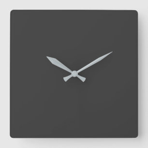 Jet Black Square Wall Clock