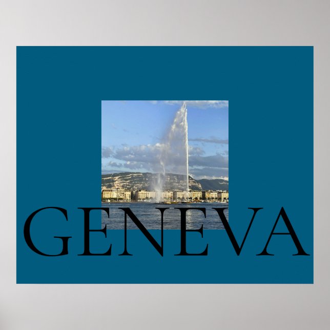 Jet d'Eau in Geneva  Poster (Front)
