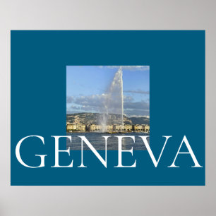 Jet d'Eau in Geneva Poster