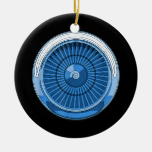 Jet Engine Ceramic Ornament