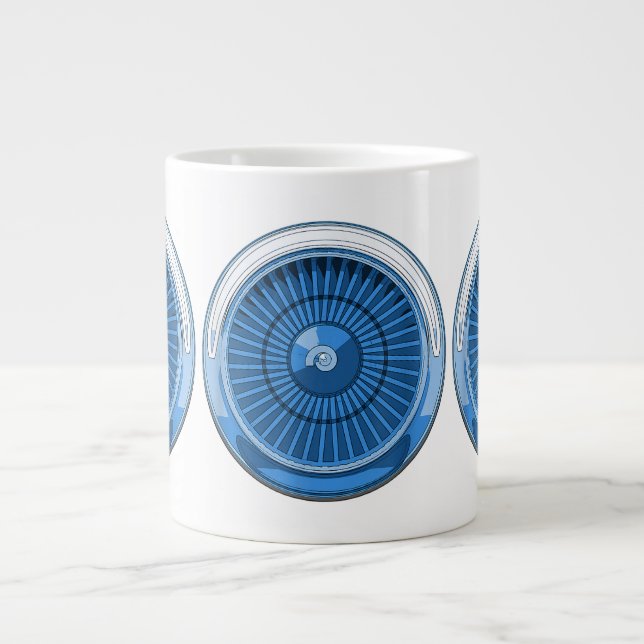 Jet Engine Large Coffee Mug (Front)