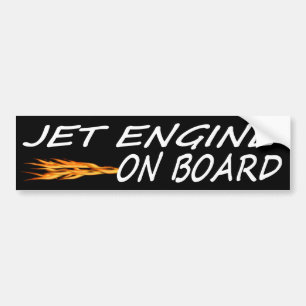 Jet Engine On Board Bumper Sticker