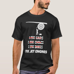 Jet Engine Picture Shirt Mechanic Aeroplane Techni