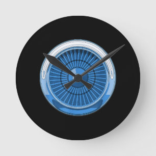 Jet Engine Round Clock
