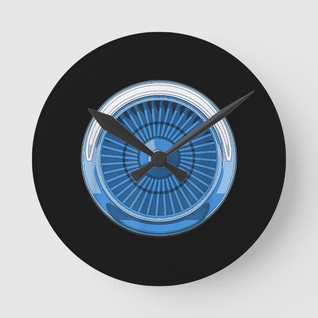 Jet Engine Round Clock (Front)