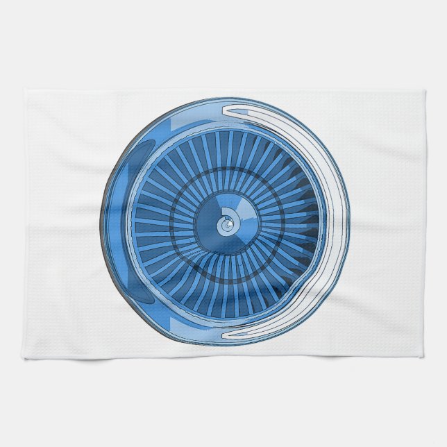 Jet Engine Tea Towel (Horizontal)