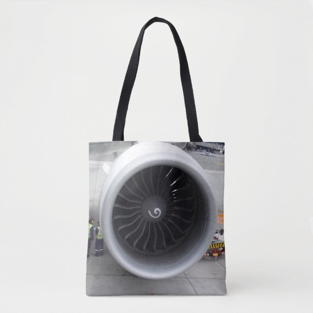 Jet Engine Tote Bag (Front)