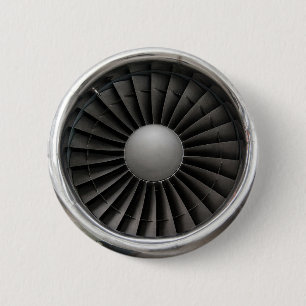 Jet Engine Turbine Fan 6 Cm Round Badge