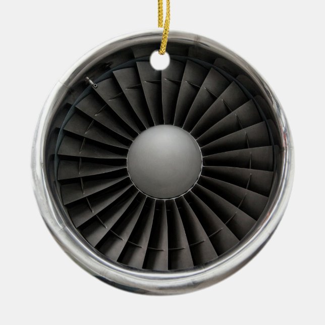 Jet Engine Turbine Fan Ceramic Tree Decoration (Front)