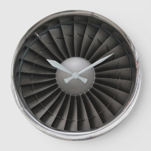 Jet Engine Turbine Fan Large Clock