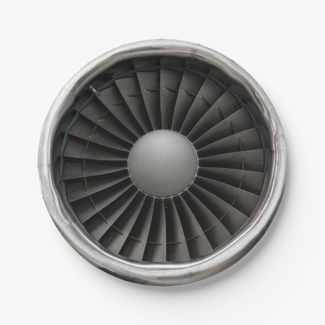 Jet Engine Turbine Fan Paper Plate (Front)