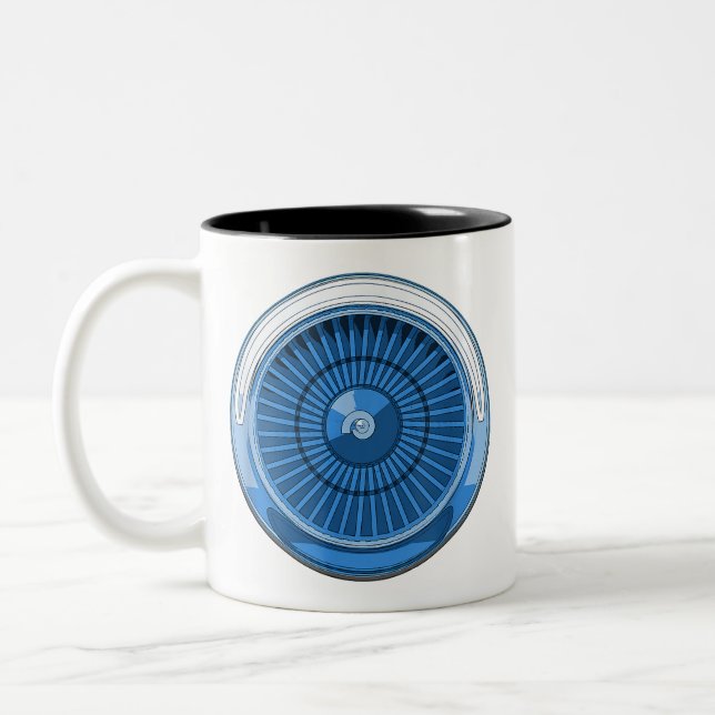 Jet Engine Two-Tone Coffee Mug (Left)