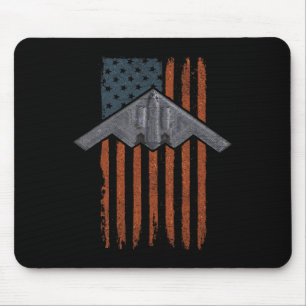 Jet Fighter And B-2 Spirit Bomber Patriotic Art 4t Mouse Pad