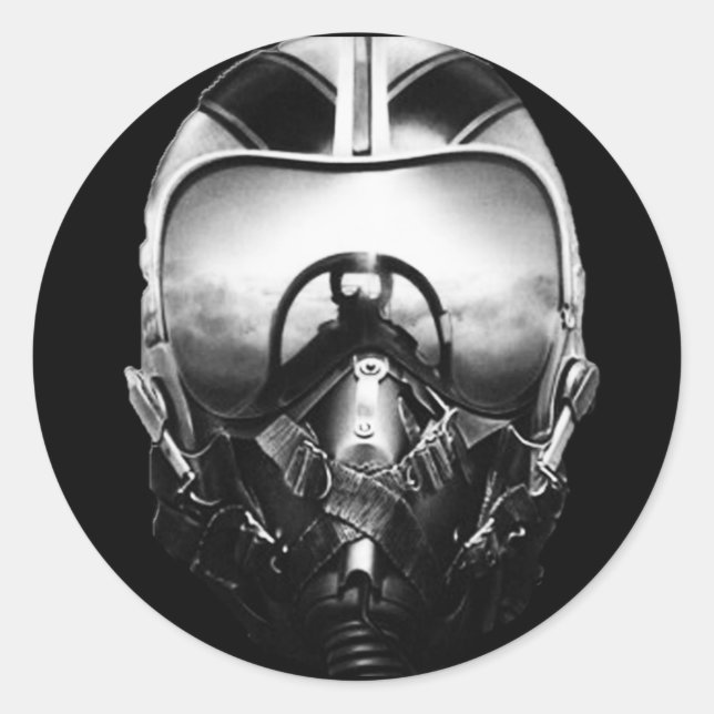Jet Fighter Aviator Classic Round Sticker (Front)
