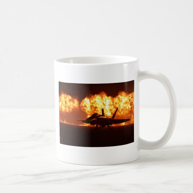 Jet Fighter Flames Coffee Mug (Right)
