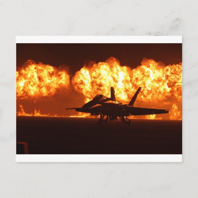 Jet Fighter Flames Postcard (Front)