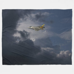 JET FIGHTER in the CLOUDS Fleece Blanket
