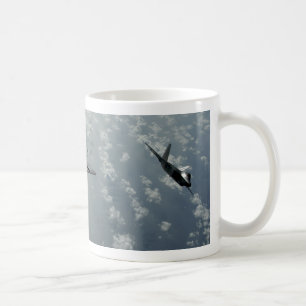 Jet Fighter Over Seas Coffee Mug
