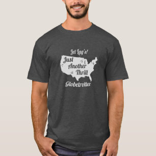 Jet Lag Design Grey Gainsboro Color T-Shirt