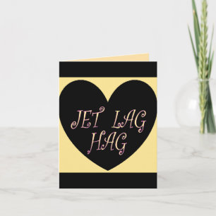 JET LAG HAG TRAVEL DESIGN NOTE CARD