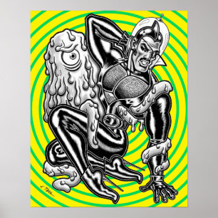 Jet Latex™ and the Thing from Planet X Poster