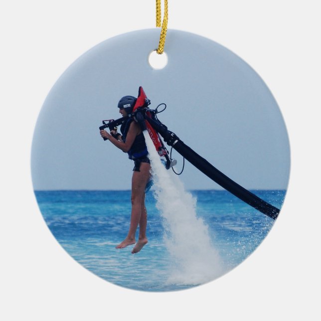 Jet Pack Ceramic Tree Decoration (Front)