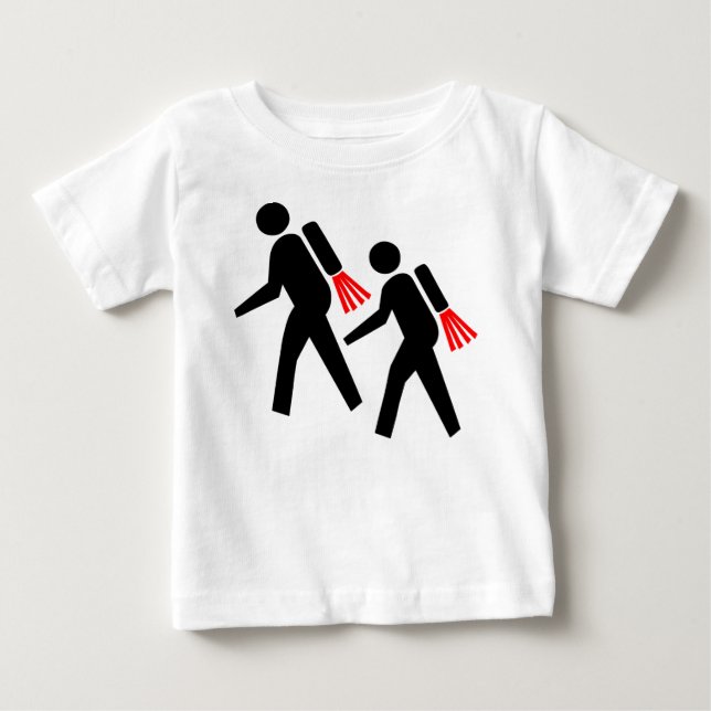 Jet Pack Hikers of the Future Baby T-Shirt (Front)