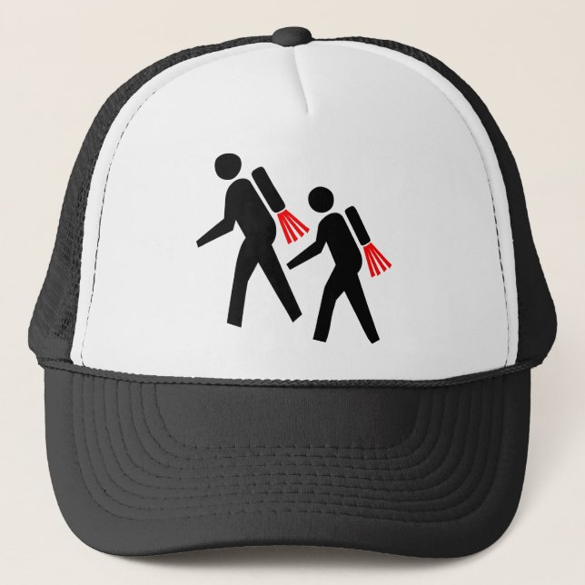Jet Pack Hikers of the Future Trucker Hat (Front)