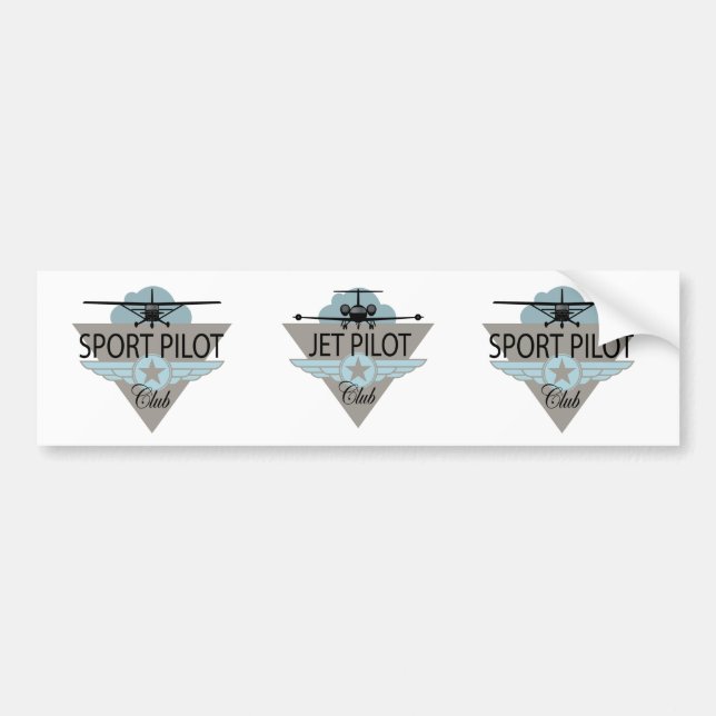 Jet Pilot Club Bumper Sticker (Front)