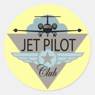 Jet Pilot Club Classic Round Sticker