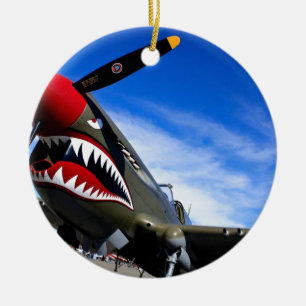 Jet Plane Aircraft Pilot Destiny Congratulations Ceramic Tree Decoration