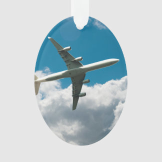 Jet Plane Ascending into Clouds Ornament