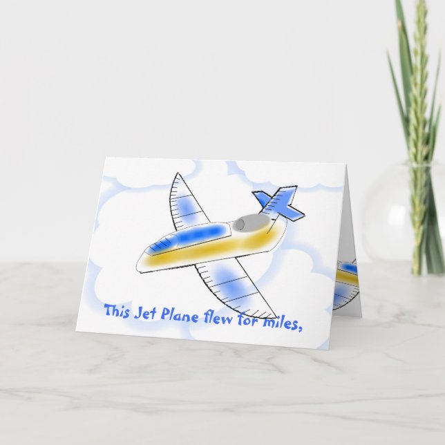 Jet Plane Birthday Card (Front)