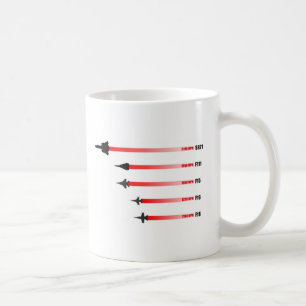 Jet plane max speed: Air Force fighter aircraft Coffee Mug