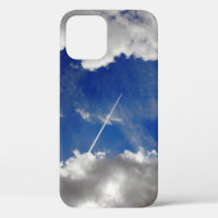 Jet plane trails between clouds Case-Mate iPhone c