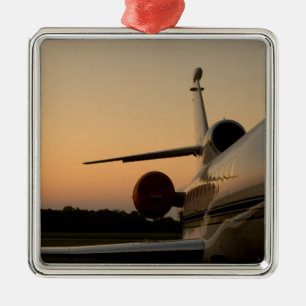 Jet Plane Wing Fly Airport Metal Ornament