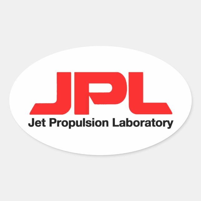 Jet Propulsion Laboratory Oval Sticker (Front)