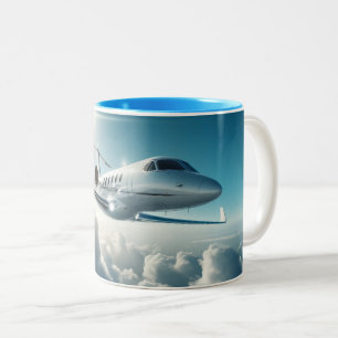 Jet-Set Brew: Elevate Your Coffee Experience Two-Tone Coffee Mug